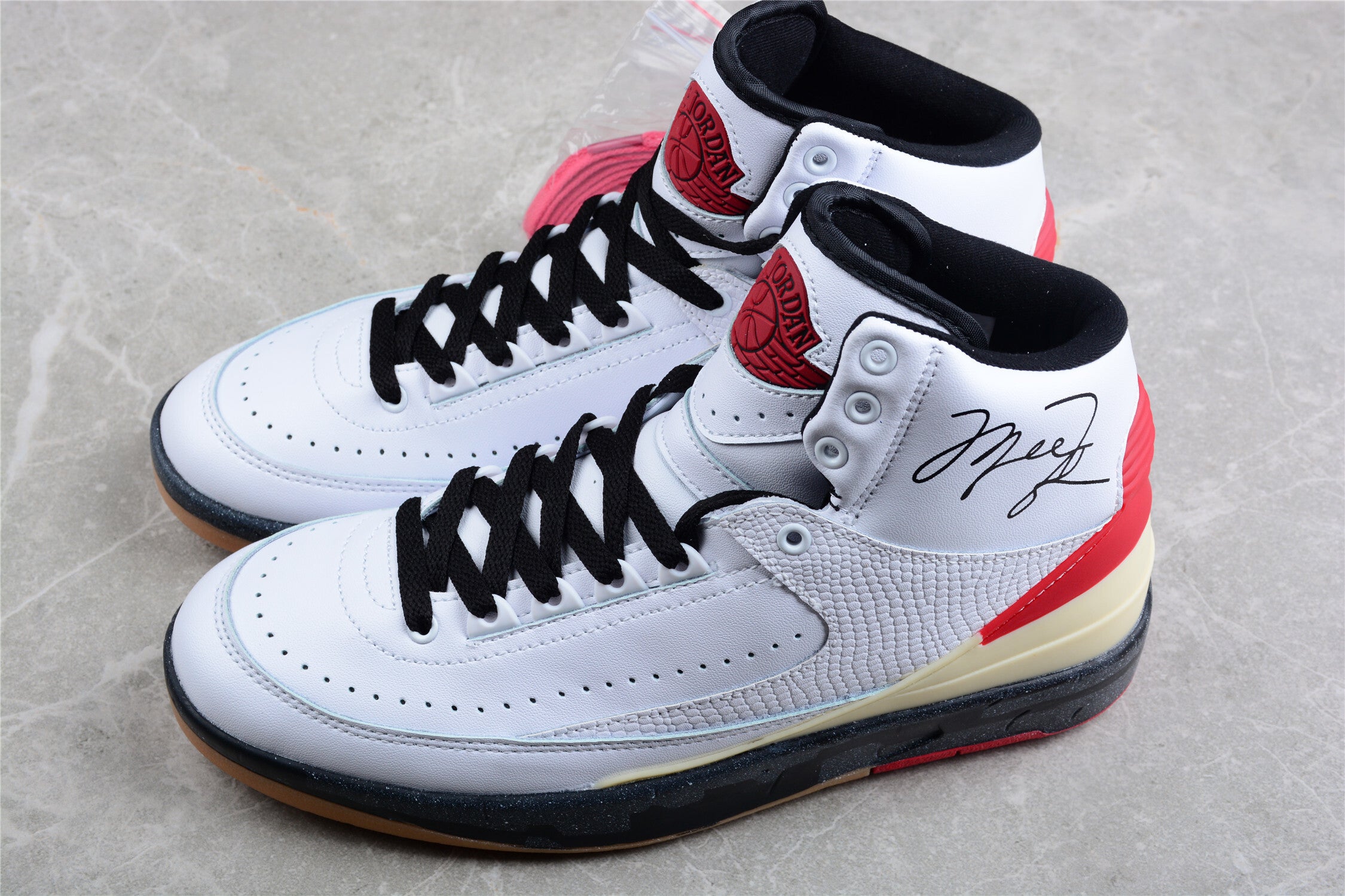 R38 OFF-WHITE x Air Jordan 2 High AJ2 DJ4375-101 - Image 4