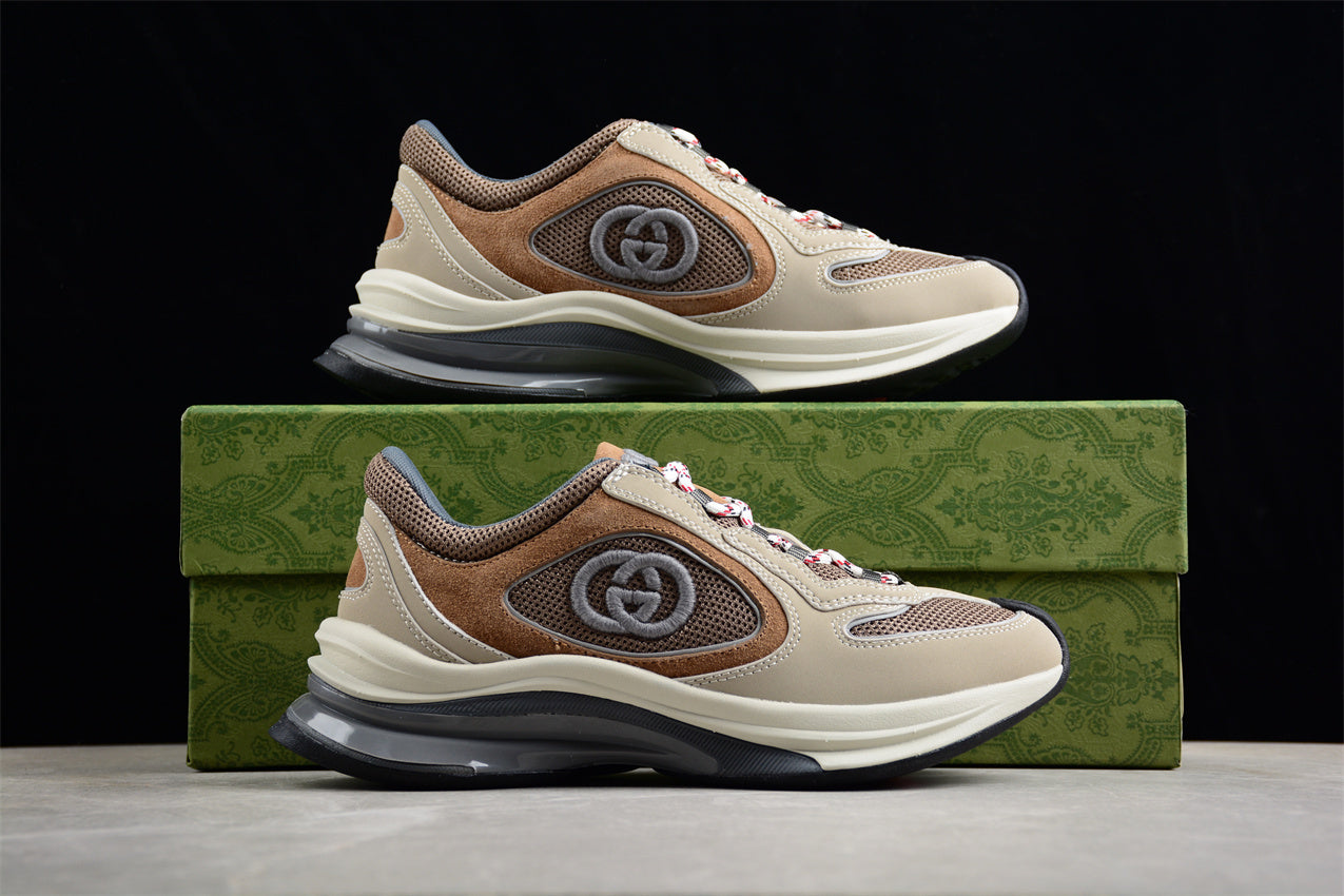 Share Gucci Run GG Men's Gray/Brown - Image 4